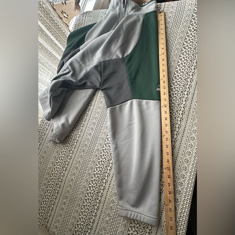Men’s NY Jets Football NFL Team Apparel Pullover Quarter Zip XL Lined Shirt - Picture 7 of 15